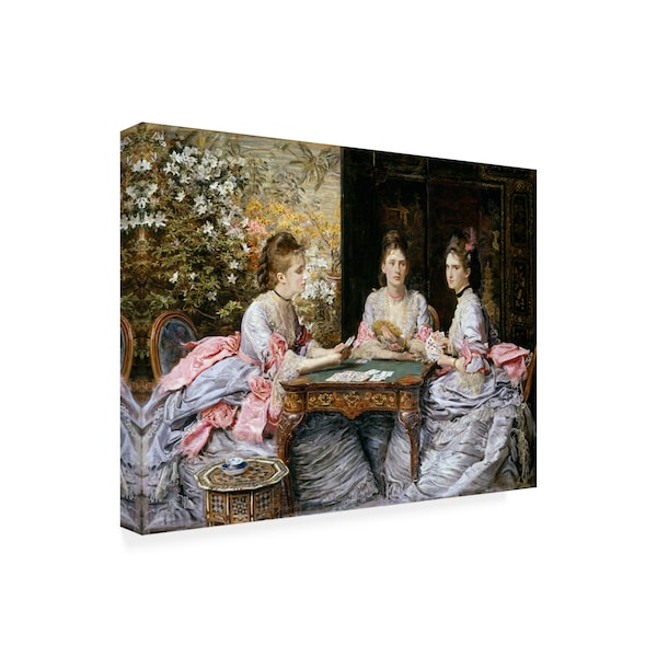 Millais 'Hearts Are Trumps' Canvas Art,14x19